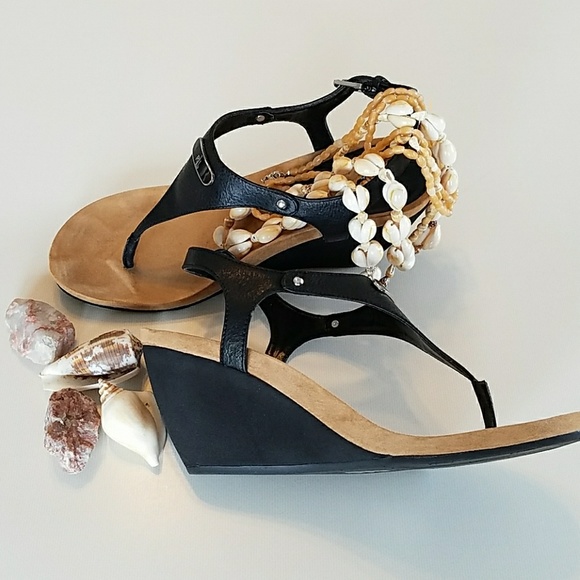 ralph lauren thong wedge sandals